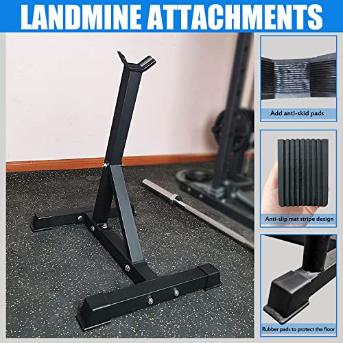 Image of Viking Press Landmine Handle for 2-Inch Barbell, Hack Squat T-Bar Row Attachment Strength Training Accessories, Shoulder Press Landmine Attachment Equipment