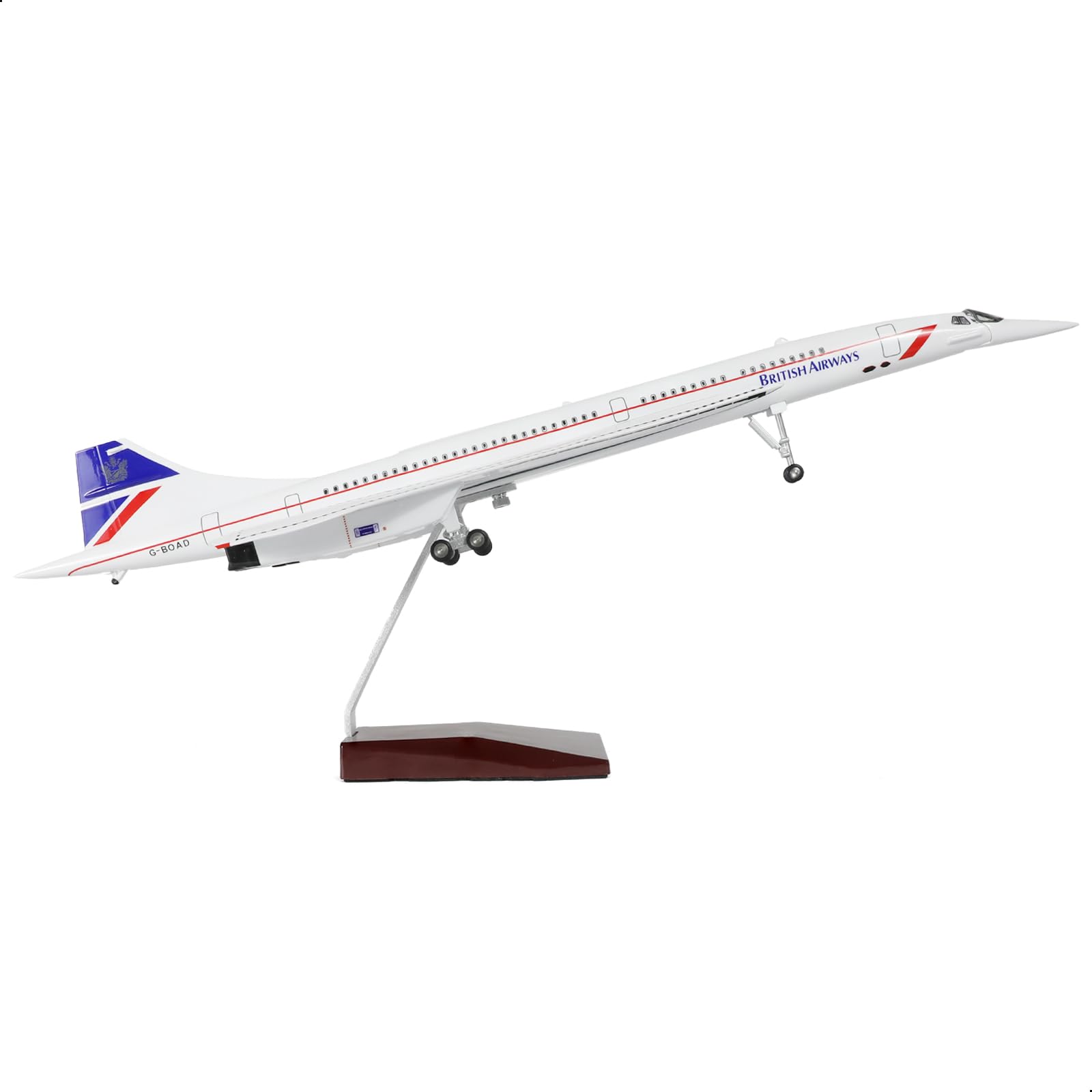 Nuotie 07.Singapore Airlines 1:125 Concorde Airplane Model Pre-Build Diecast Aircraft Model Kits Aircraft Simulation Model Display Model Collection Or Gift(Singapore Airlines)