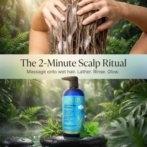 PURA D'OR Scalp Therapy Shampoo for Dryness and Buildup Care, 16oz - image 7