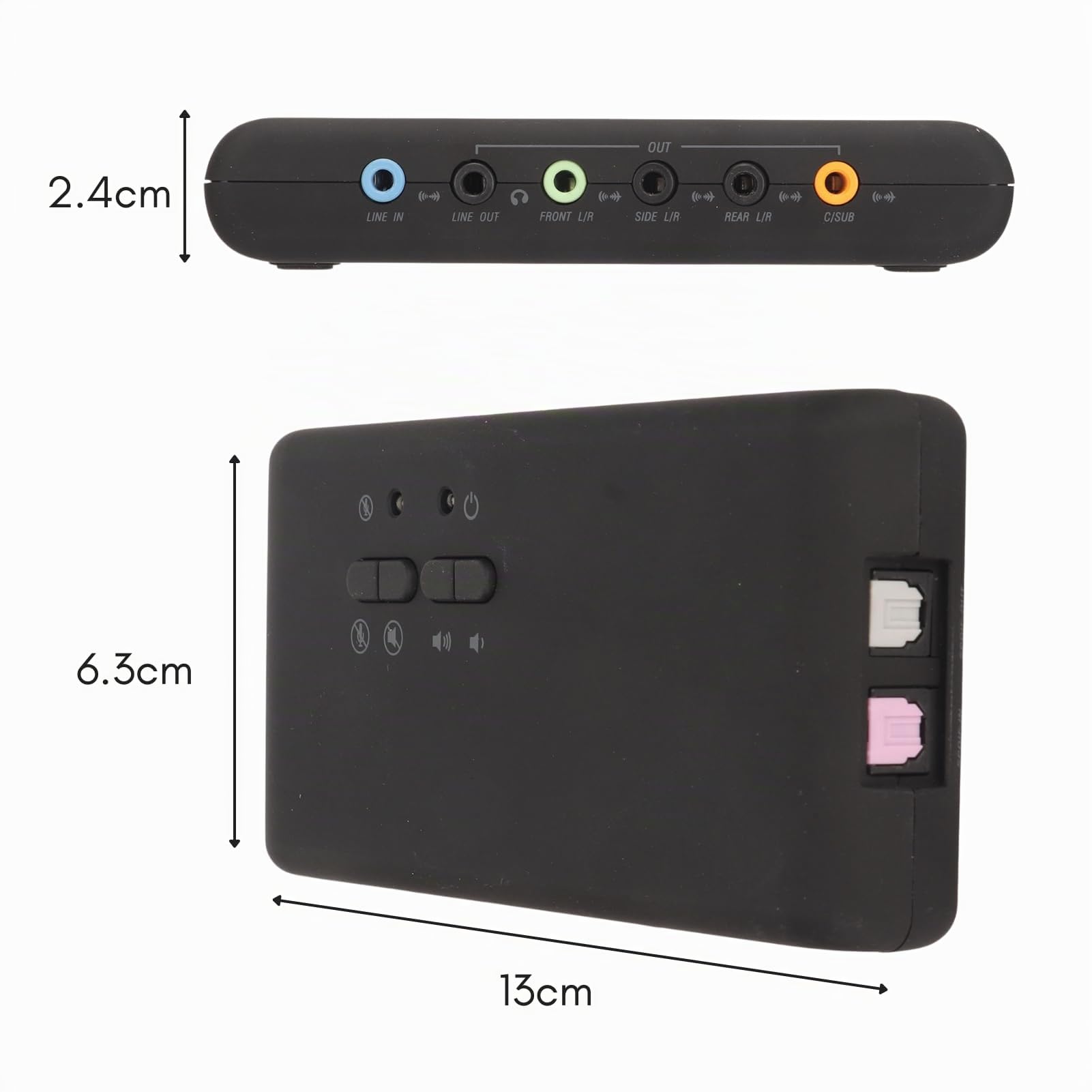 Scheda Audio USB Esterna USB Dolby 7.1 8-Canale Stereo Schede Audio Multicanale per PC Computer Laptop, 32KHz/44KHz/48kHz Input con 2 Mic in Line in e Line out Jack da 3,5m