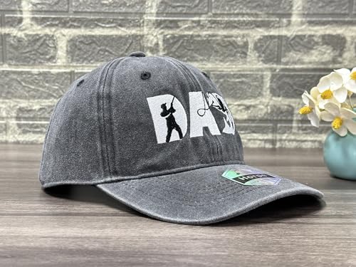 Image of Fishing Baseball Cap for Men Women, Adjustable Embroidered Fish Hat | Fishing Gear, Outdoor Adventure Design, Precision Embroidery Craft, One Size Adjustable Fit