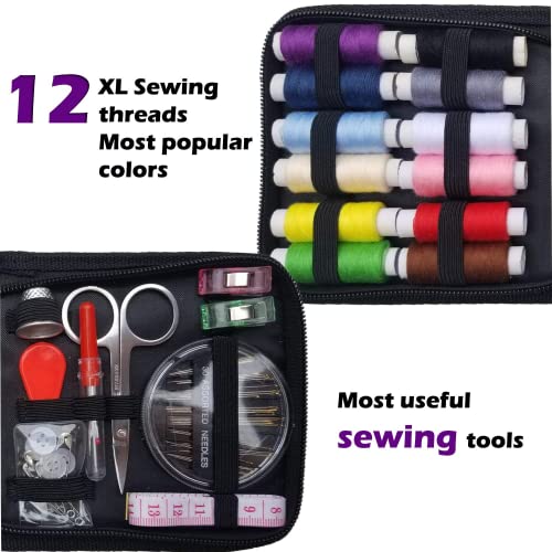 ARTIKA Travel Sewing Kit, 59-Piece Portable Kit for Travel, Includes Scissors, Thread, Tape Measure - Sewing Accessories and Supplies - Image 3