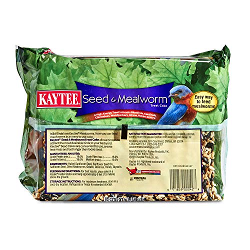 Kaytee Wild Bird Seed & Mealworm Seed Cake Food For Bluebirds, Chickadees, Woodpeckers and More, 1.4 Pound - image 9
