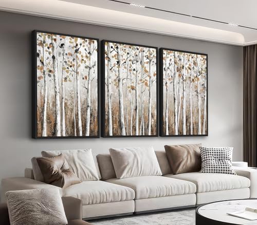 Large Framed Tree Wall Art - Abstract Forest Wall Decor
