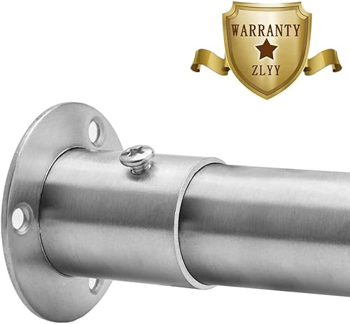 Miniatura 7 de ZLYY 0.866 in  0.8 pulgadas de diámetro para cortina de cortina de ducha, soportes de montaje de brida de barra de cortina plateado satinado