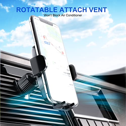 Ikopo Car Vent Phone Mount [Upgrade Metal Hook] Air Vent Holder Clip Sturdiest Shockproof Universal Mobile Cell Phone Mount Handsfree Stand Cradle For Iphone, Samsung, Lg And More #TOP6