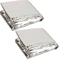 Kit 2 Cobertores Manta Térmica Aluminizada Isolante Emergência Resgate