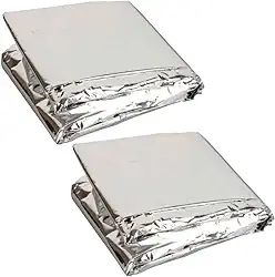 Kit 2 Cobertores Manta Térmica Aluminizada Isolante Emergência Resgate