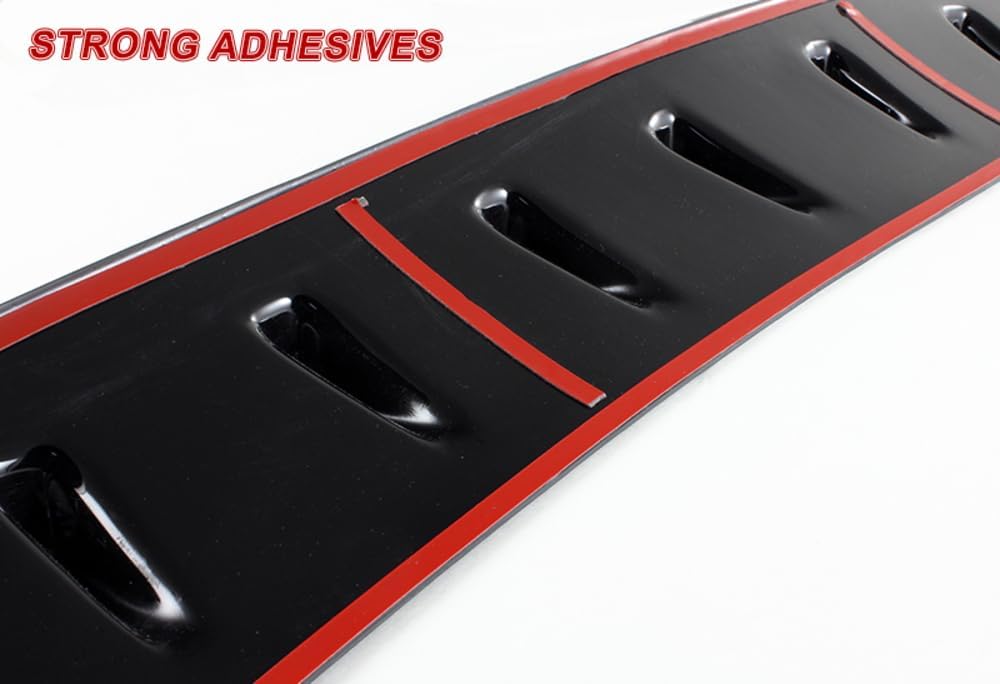 W-POWER, Rear Roof Diffuser Spoiler Wing 9 Shark Fins Compatible with 2013-2017 Toyota Corolla Sedan/4DR, Shark Fin Roof Spoiler Wing, 2014 2015 2016 (Painted Black)