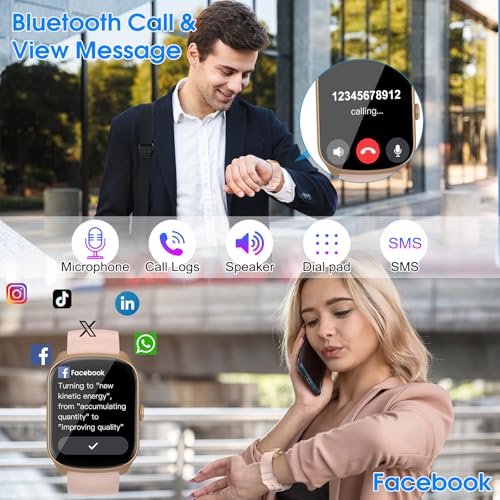 Smart Watch for Men Women, 1.95"HD Curved Screen Smartwatch (Dial/Answer Calls), Heart Rate Sleep Monitor Fitness Smartwatch, 112+Sports Modes Activity Trackers,IP68 Waterproof Watches for Android iOS2