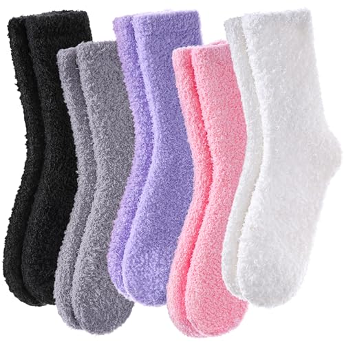 Image of FNOVCO Womens Fuzzy Socks Super Soft Fluffy Winter Warm Cozy Home Sleeping Socks
