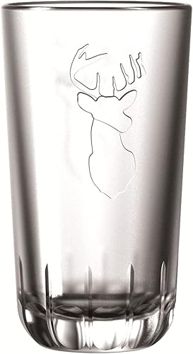 La Rochere Majestic Stag - Juego de 6 vasos de cristal vintage aptos para lavavajillas, para uso como vasos de cóctel, vasos de agua, vasos de jugo