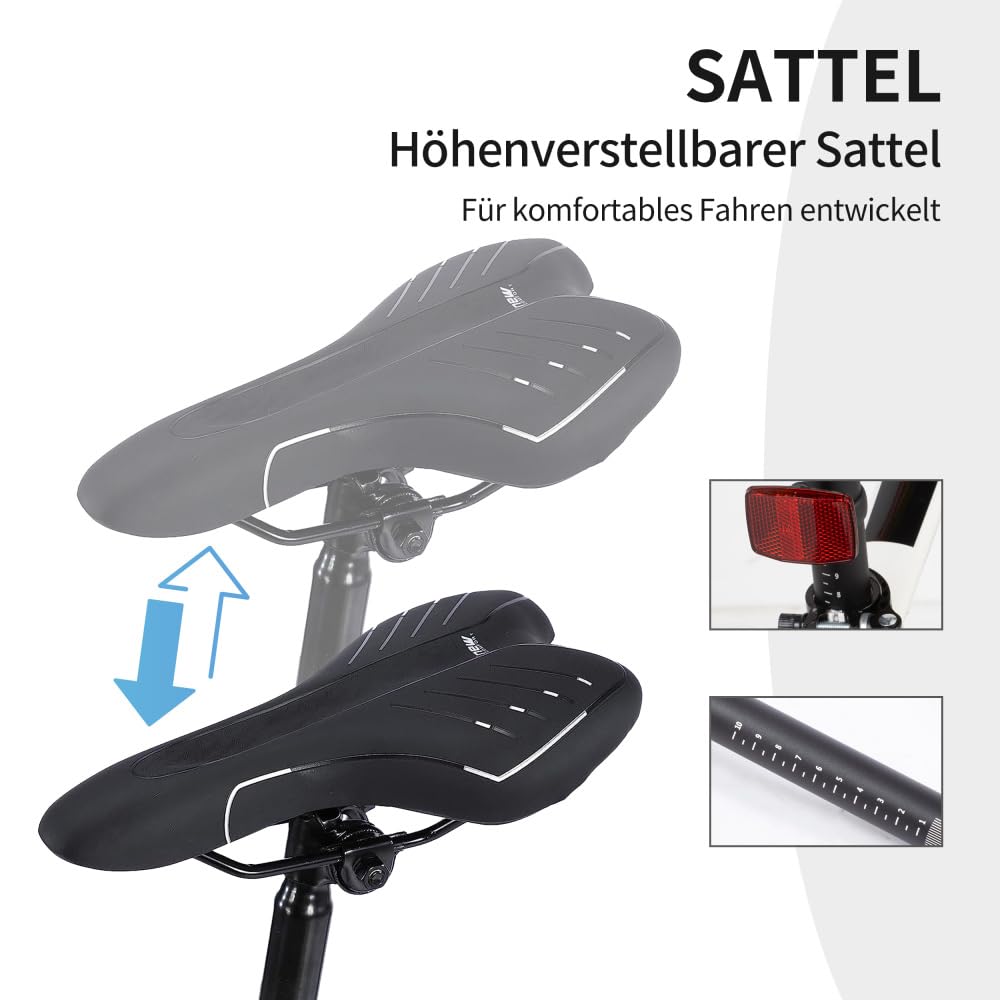 Mountainbike 26 Zoll Hardtail Fahrrad Herren Damen Blau, 21-Gang Schaltung Scheibenbremsen Federgabel MTB Sportrad City-Bike