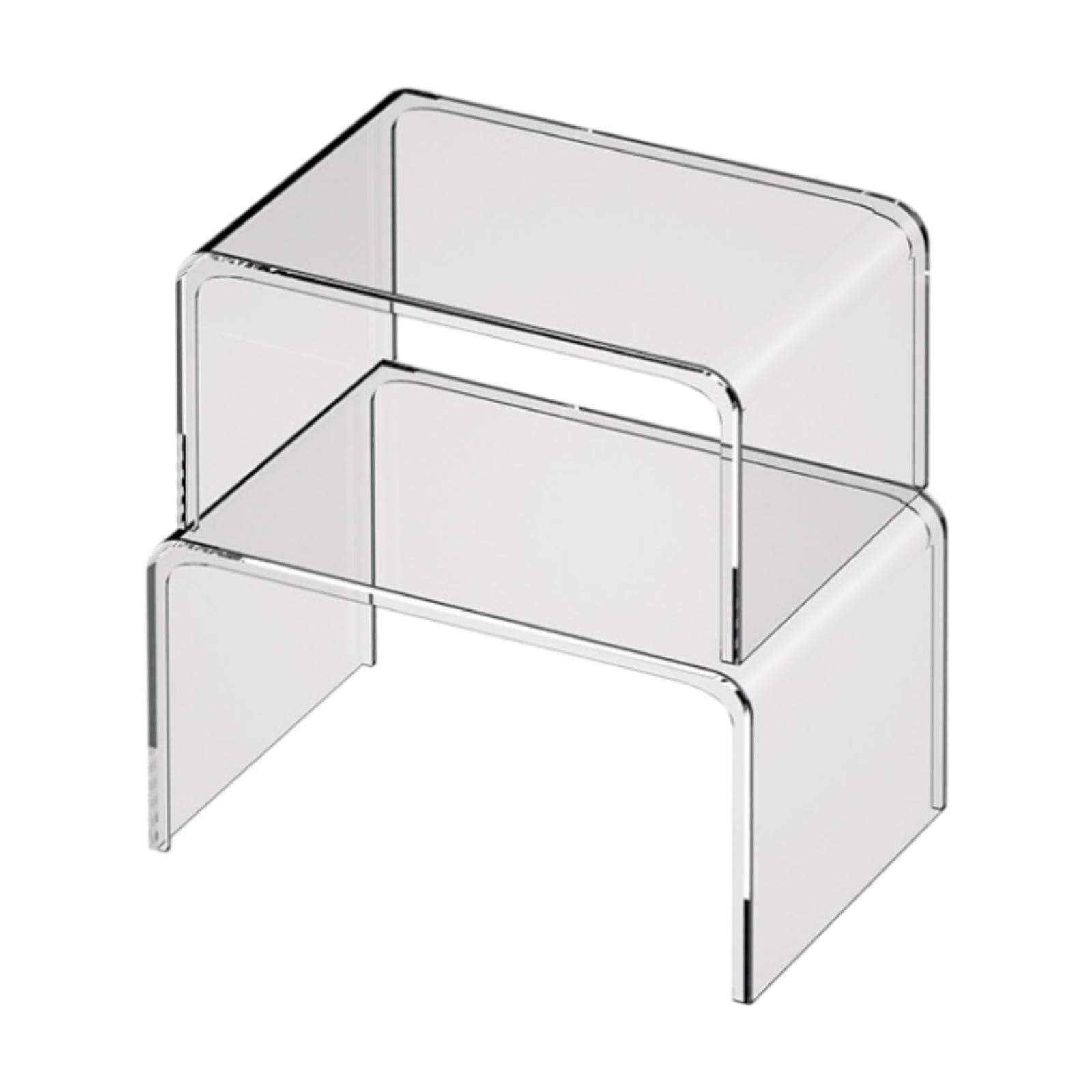 BNF®2 Pieces Desktop Storage Stand Container Transparent Desktop Organizer Shelf|Home & Garden|Household Supplies & Cleaning|Home Organization|Storage Bins & Baskets 1