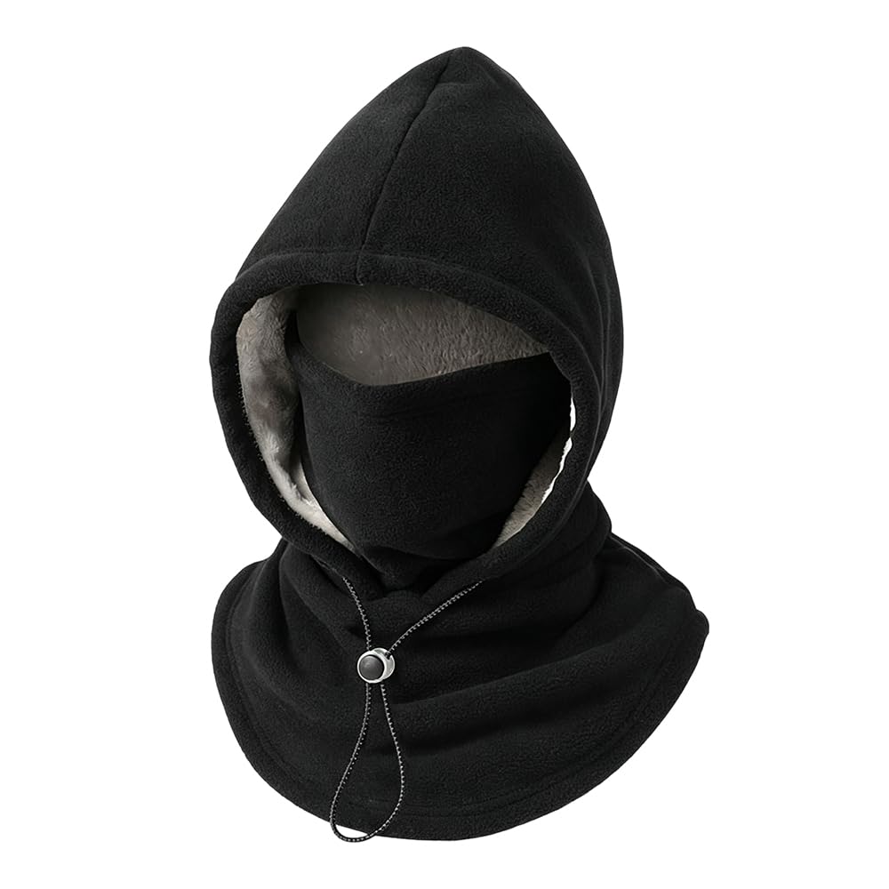 Lyzucf Balaclava Heavyweight Fleece, Wind Resistant Thermal Convertible | Winter Face and Neck Masks, Outdoor Windproof Warm Hats, Extreme Cold Weather Gear, Unisex