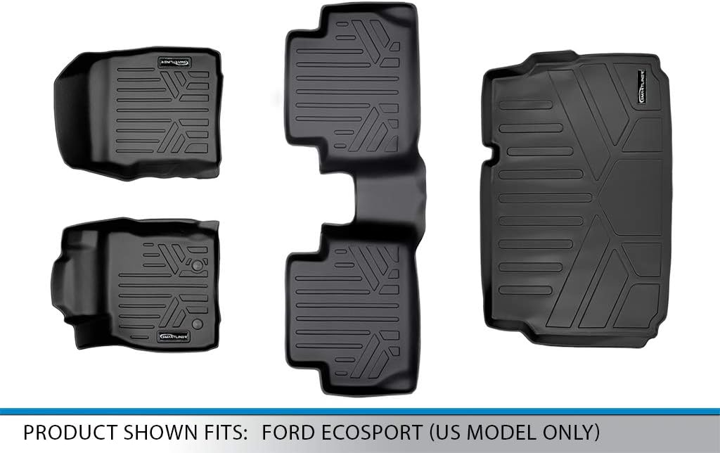 SMARTLINER Custom Fit Floor Mats 2 Rows and Cargo Liner Set Compatible with 2018-2021 Ford EcoSport