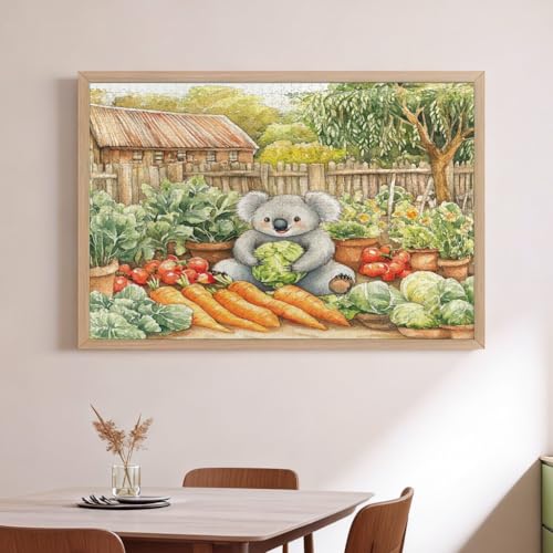 Rompecabezas de madera coleccionable de 1000 piezas con decoración impresa de koala 2