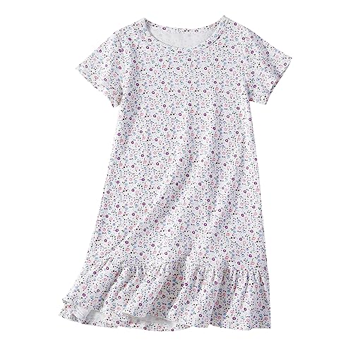 Xrknofio Nightgowns For Girls Cotton Short Sleeve...