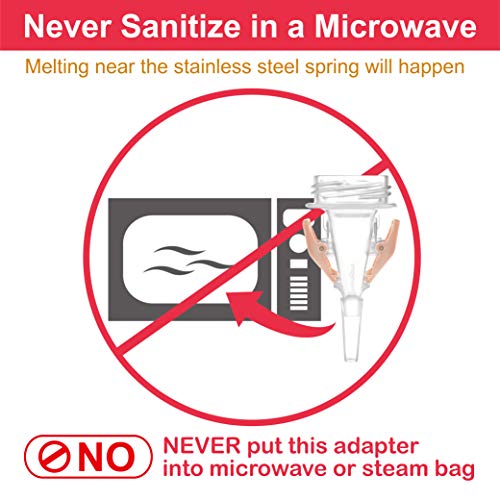 Image of Maymom Milkbag Adapter, Widemouth 2nd Generation; Compatible with Spectra Avent Pumps; Most Milkbags inc. Lansinoh Bags;Do Not Use Microwave or Steamer Bag to Sanitize; 2pc