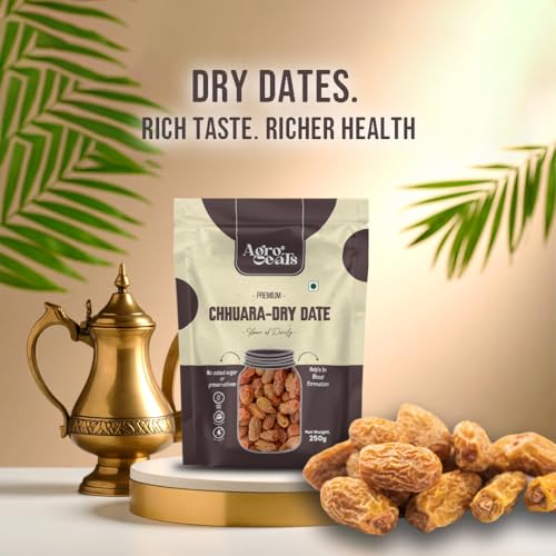 Image of AGROEATS DRY DATE CHHUARA - 250g Pack | Sukha Khajur | Kharek | Dry Fruit | Healthy & Nutritious Snack | Rich in Fiber & Energy