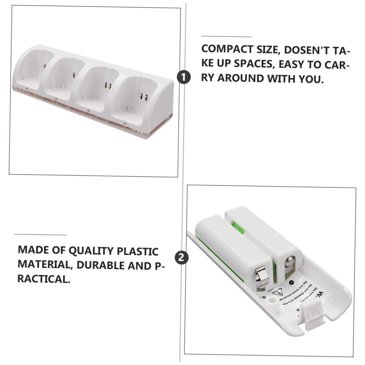 UKCOCO Batería de Luz Azul Cargador de Batería Ranuras y Adaptador de Carga USB para Recargar Pilas Recargables y Recargables