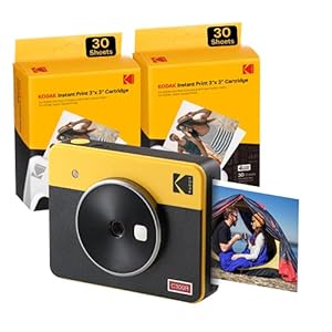 Kodak C300R Mini Shot 3, Instant Camera en Printer + 6 Cartridges, Instant foto’s vierkant 76×76 mm, compatibel met iOS…
