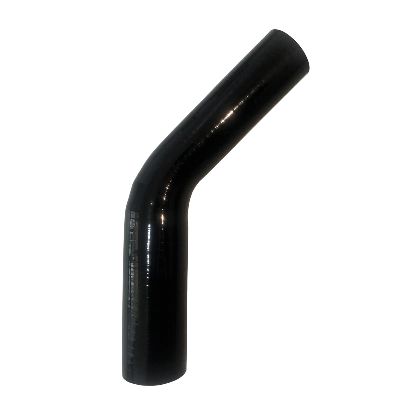 Haturmyko Black Id 1.5" To 1.75" 45 Degree Elbow Reducer Silicone Coupler - Leg Length 6" (152Mm) Universal 4-Ply Reinforced Silicone Radiator Hose Reducer For Intake/Turbo Pipe
