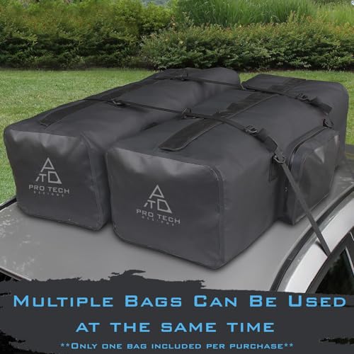 Image of 120 Liter Waterproof Duffle Bag for Car Top Travel, Attaches with or without Roof Rack, Black - 36 inchL x 16 inchW x 13 inchH