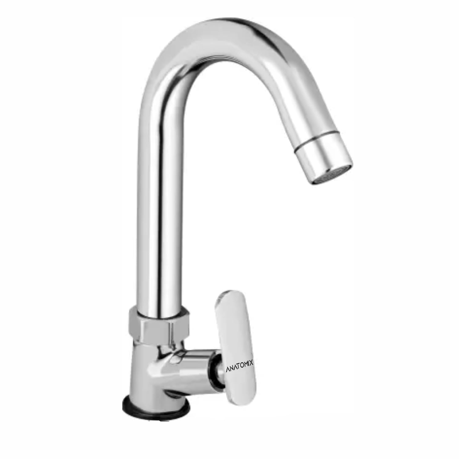 Anatomix Aura Swan Neck Brass Faucet/Tap with Swivel Spout | Deck-Mounted for Bathroom Wash Basin & Kitchen Sinks (B0CP9S3HG8) Amazon Price History, Amazon Price Tracker