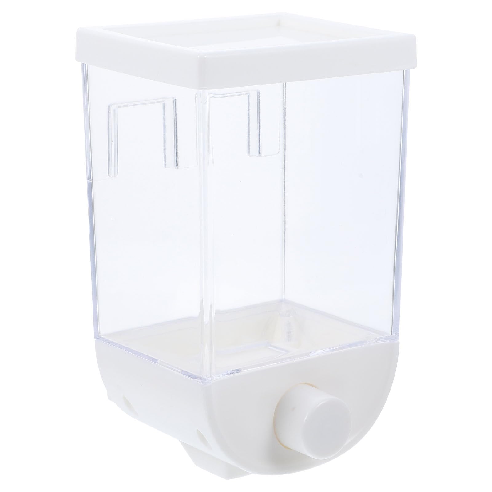 Airtight Cereal Dispenser 1000Ml - Wall Mounted Grain Storage Container with Hanging Design for Dry Food, Easy Portion Control, No Drilling Required