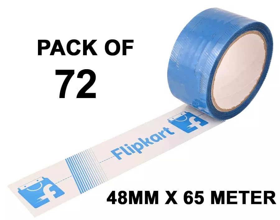 Image of D-fix Bopp Flip Kart Packaging Tape -65 Meters in Length -48mm / 02 inch Width - 72 Roll Per Pack Suitable for E-Commerce Packing Boxes