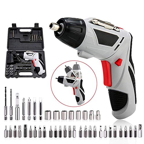 Samnuerly Bohrschrauber-Schraubendreher-Set, Multifunktions-Akku, wiederaufladbar, Handbohrmaschine, Elektro-Schraubendreher-Set, DIY-Elektrowerkzeug