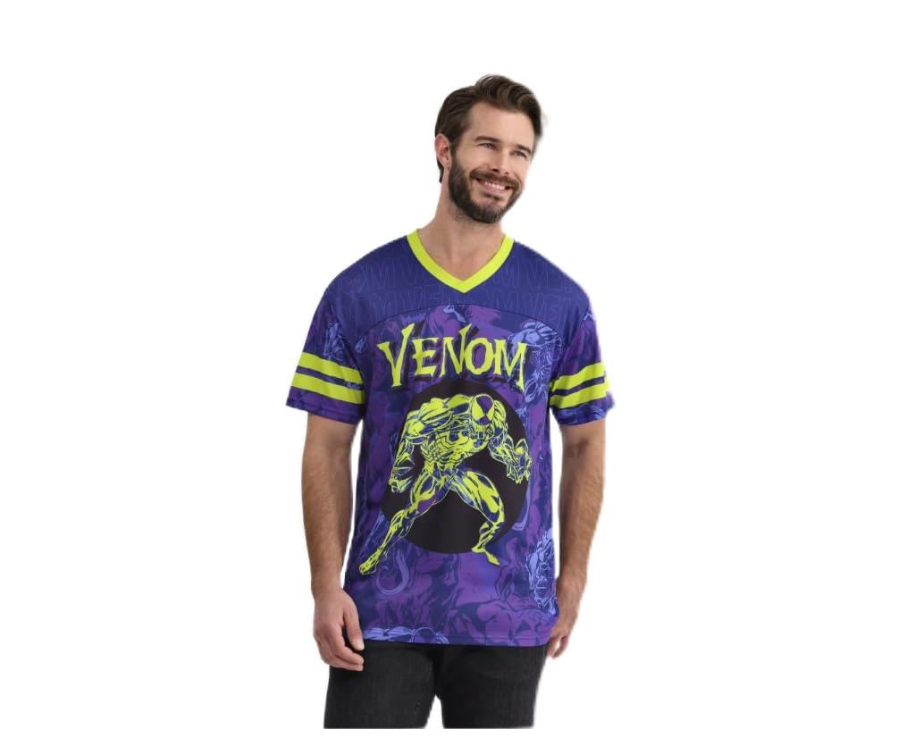 Men's Graphic Soccer Jersey (US, Alpha, Large, Regular, Regular, Purple)