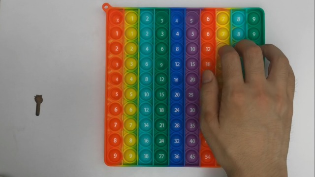 Multiplication Pop Fidget Toy - 12x12 Times Table Math Chart Sensory Learning Board For Kids, Teachers, Stress Relief