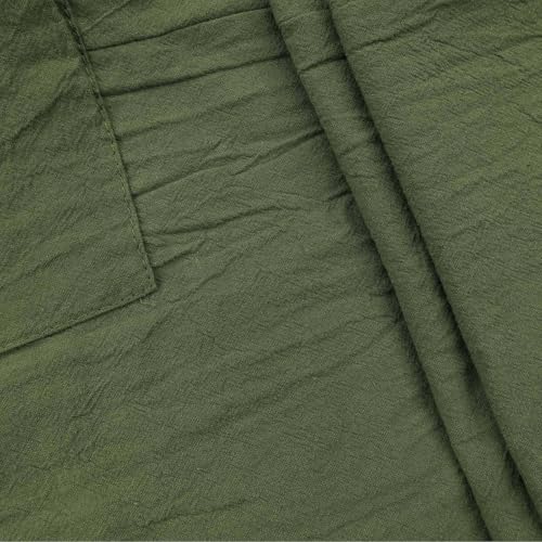 Linen Cargo Pants for Men Vacation Casual Elastic Waist Pants with Pockets Loose Beach Yoga Travel Lounge Trousers4