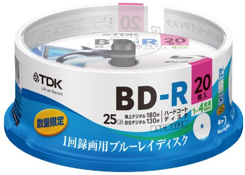 Amazon.co.jp: TDK 録画用ブルーレイディスク BD-R LTH TYPE 1回