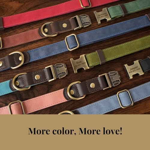 Image of Personalized Dog Collars, Quick Release Buckle, Denim Blue,XL