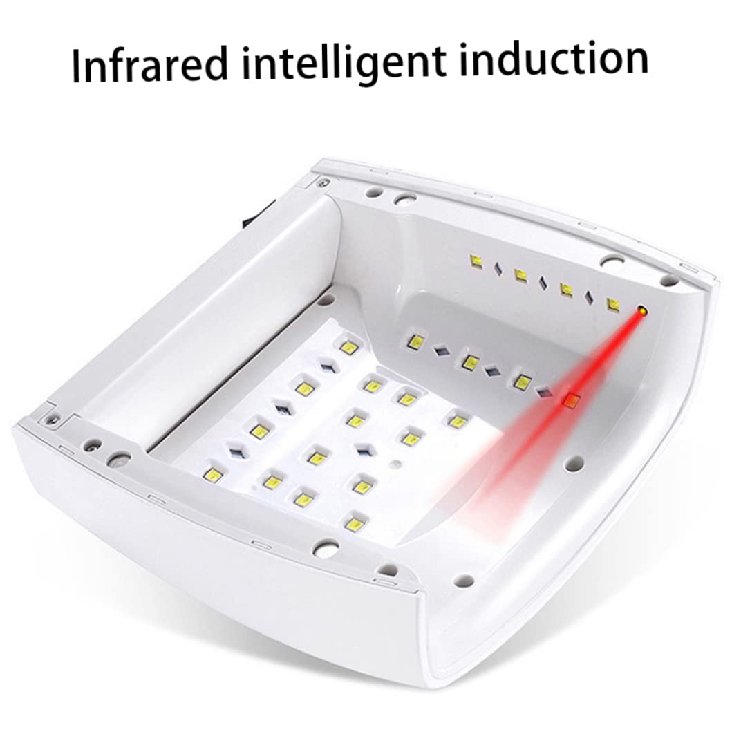 UV LED Nail Lamp 48W 30 LEDs Cordless Nail Dryer Rechargeable Gel Polish Curing Light White Led Nail Lamp Cordless Gel Light Nail Dryer Lamp Uv Gel Lamps Wireless Nail Light