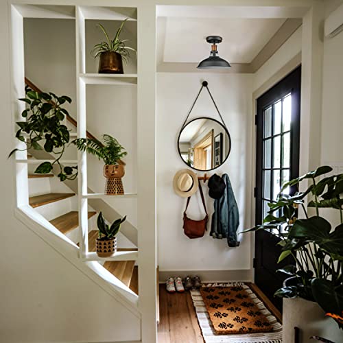 CLAXY Industrial Ceiling Light Semi Flush with Black and White Barn Shade by CLAXY - Used condition - Image 7