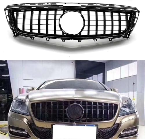 JLQFYWL Parrillas Delanteras de Radiador para Mer-cedes Benz CLS Class W218 2011-2014 CLS350 CLS500, Parrilla Negro Riñones, Rejilla Parachoques Parrilla Delantera Accesorios Coche,A/Black