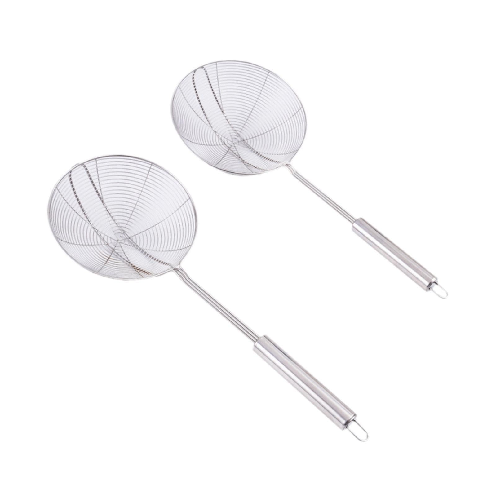 Łyżka durszlakowa, sitko, durszlak, chochla, uniwersalna, wisząca, termoizolacyjna, przybory kuchenne, ze stali nierdzewnej, duża(Small Large)