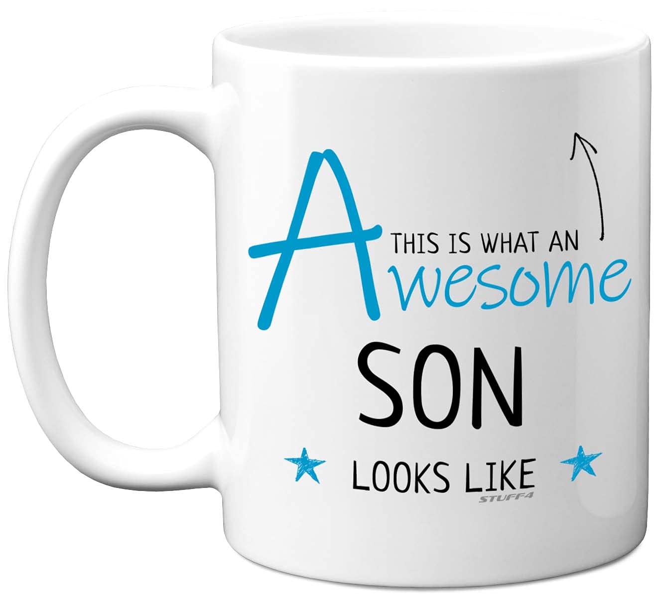 Stuff4 Son Mug, Birthday Gifts - This is What an Awesome Son Looks Like - 11oz Ceramic Dishwasher Safe Mugs, Son Birthday Gifts, Birthday Gifts for Son, Presents, Son Gifts