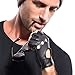 MATSU Deerskin Fingerless Leather Gloves For Men Driving,Half Finger,Unlined(Black/Brown) M1076