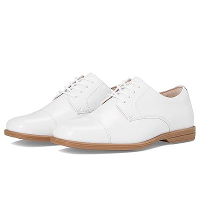 Florsheim Kids Reveal Cap Toe Ox, Jr. (Toddler/Little Kid/Big Kid) Boys Shoes White Smooth Leather