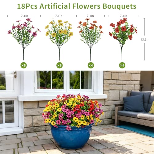 Amazon – 18-Pc Artificial Outdoor Mums & Eucalyptus Flowers - $9.99– - image 4