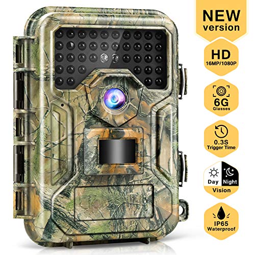 Liplasting Trail Game Camera 16MP 1080P Waterproof Scouting Hunting Trap Cameras with No