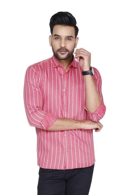 Image of Pure Cotton Solid Slim Fit Semi Casual Shirt for Men's & Boy's (Pack of 1)