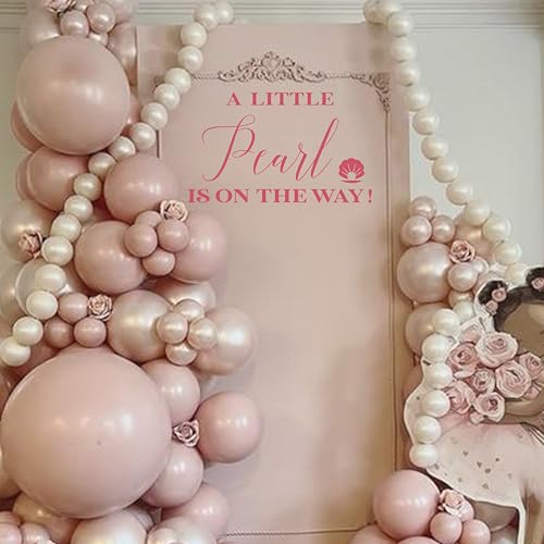 Vinilo decorativo para fiesta de bebé con texto y perla miniatura 6