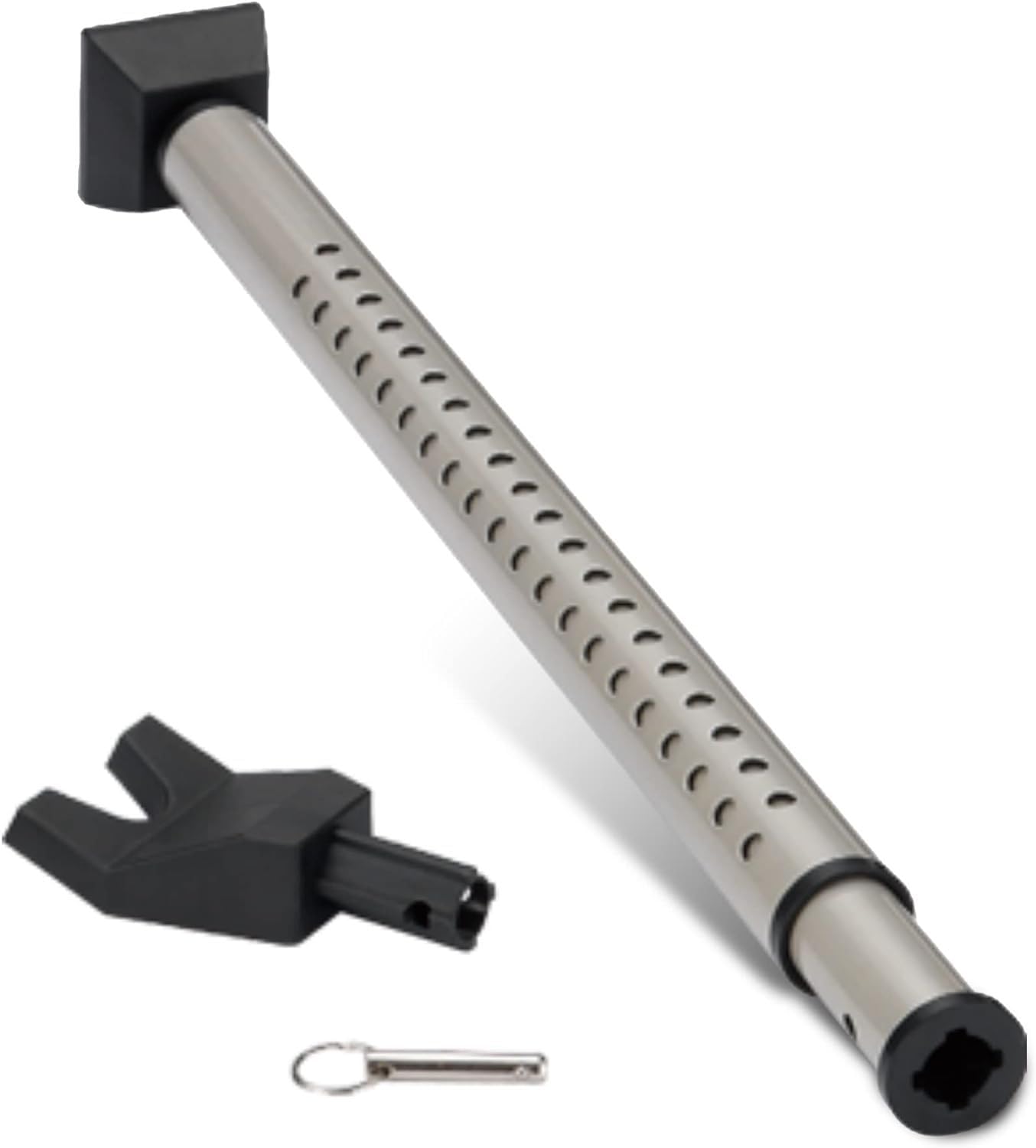 Barra antieffrazione - Blocco delle maniglie di porte e finestre - Tubo telescopico da 71 a 114 cm - Cunei in plastica morbida - Rilevatore di vibrazioni - Allarme da 100 dB - Facile installazione
