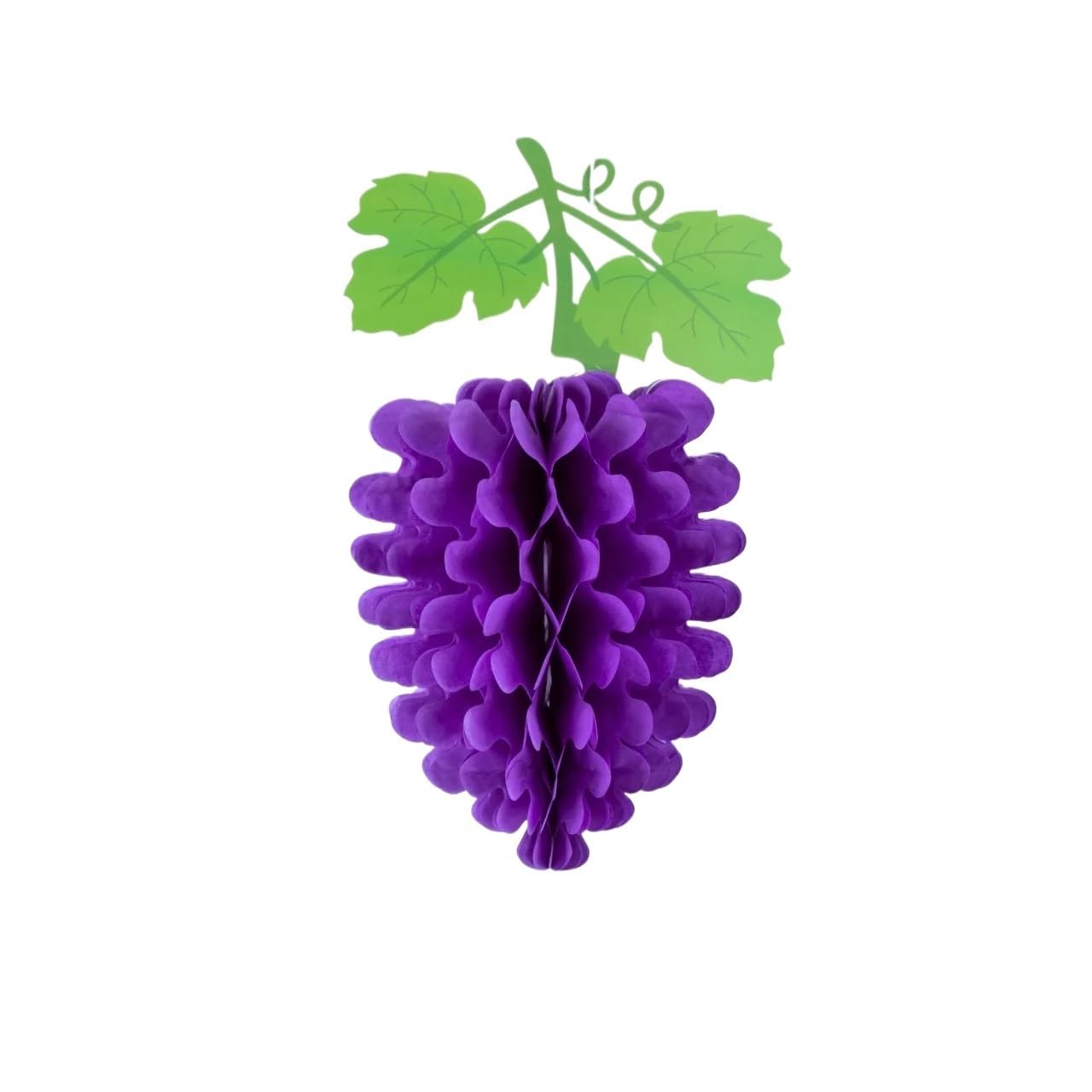 Summer Fruit Theme Party Honeycomb Decoration Paper Pineapple Strawberry Apple Grape Hanging Pendants Tropical Hawaiian Party(GRAP)